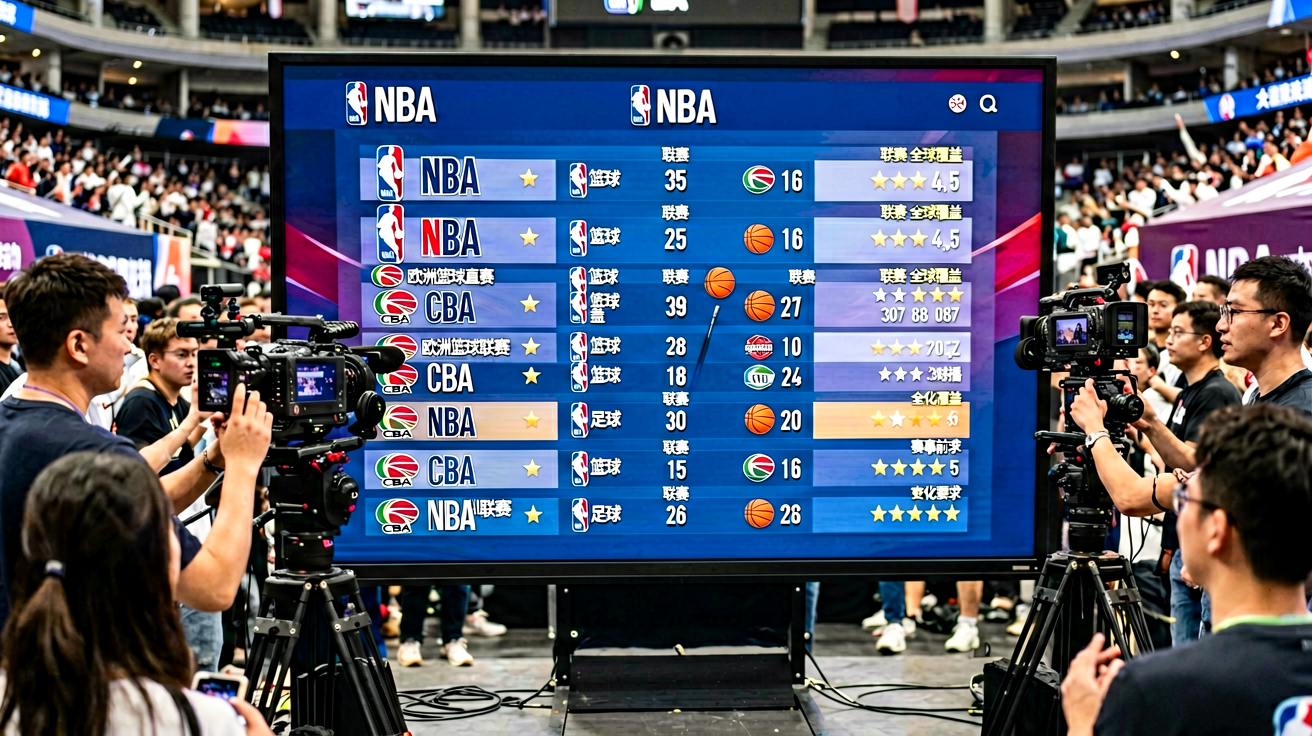 NBA及全球篮球联赛实时比分数据，包含CBA、欧洲联赛等篮球赛事